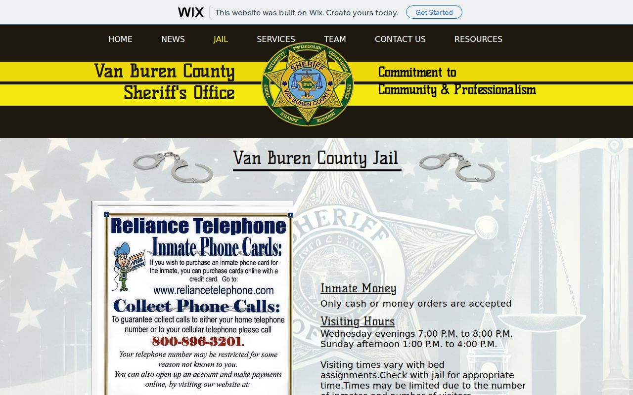Van Buren County active warrant custody information