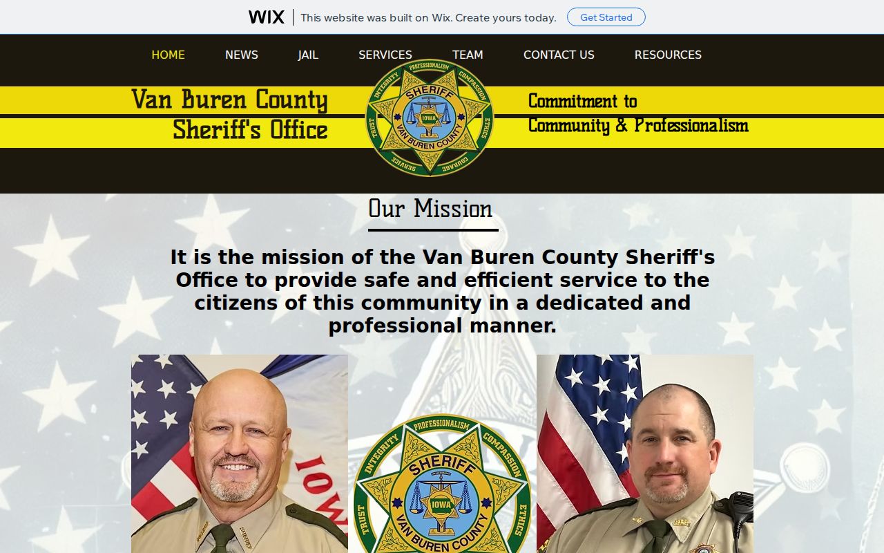 Van Buren County warrant search entry interface